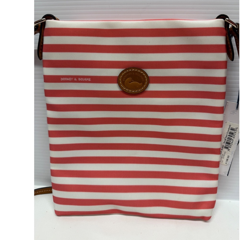 Dooney & Bourke Small Dani Crossbody purse bag Watermelon Red striped NWTS